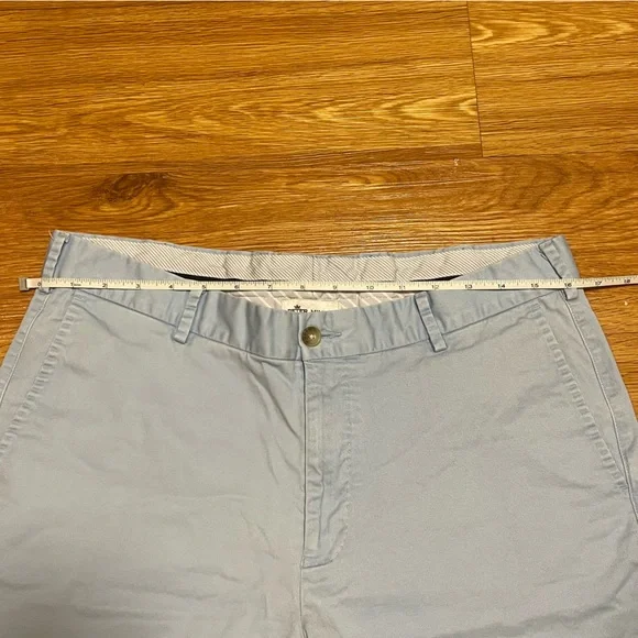 Men’s Peter Millar Chino Flat Front Shorts in Light, Baby Blue, US Waist Size 34 - Picture 2 of 9